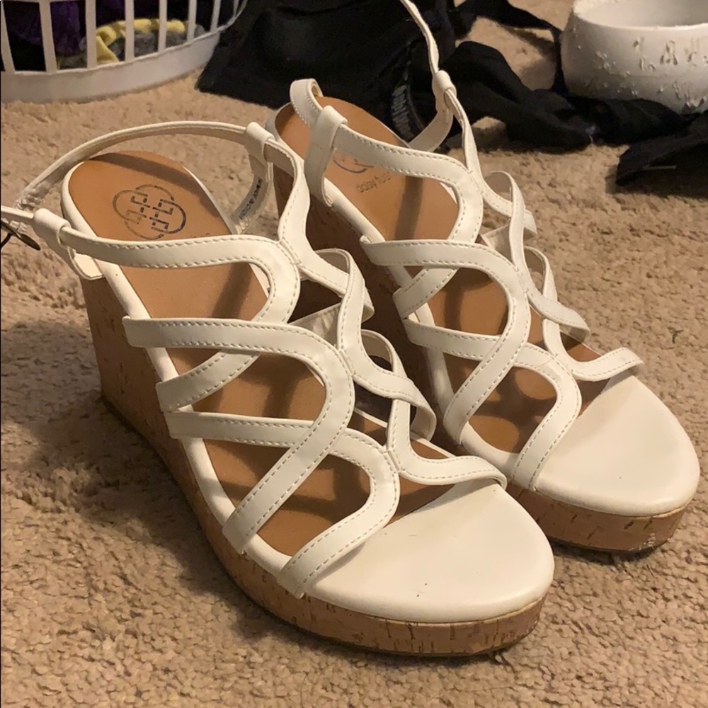 White wedges.